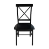 Set Of 2 X Back Chairs With Solid Wood Seats Black - International Concepts -Furniture Specialty Store GUEST df933840 bd40 4e65 93fb 5dbe7fbb4c9f