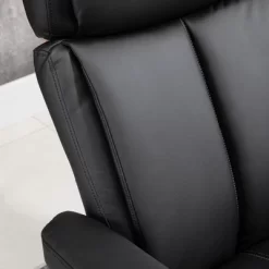 HOMCOM Recliner Chair With Ottoman, 360° Swivel Reclining Chair With Wood Base And Matching Footrest, Black -Furniture Specialty Store GUEST e06a2185 09c1 49d4 b0ca b94e2c115166