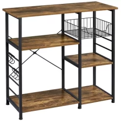 Yaheetech Kitchen Storage Rack With Basket/Hooks/Storage -Furniture Specialty Store GUEST e06ff0aa 57a6 40b1 93fc f99eb995fb4c
