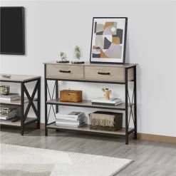 Yaheetech Minimalist 3 Tier Console Table With 2-Drawers & 2-Shelves -Furniture Specialty Store GUEST e0a87548 6487 45a7 967d a16b0286eb7b
