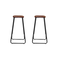 Set Of 2 Easton Saddle Counter Height Barstools Brown/Black - Acessentials -Furniture Specialty Store GUEST e0aa9f22 51c2 40d4 b2a2 2e011526f74a