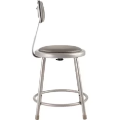 2pk 18" Heavy Duty Vinyl Padded Steel Barstool With Backrest Gray - Hampden Furnishings -Furniture Specialty Store GUEST e1627d8d acdf 40db 9e05 139e6bd27610