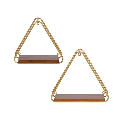 2pc Tilde Triangle Accent Shelf Set - Kate & Laurel All Things Decor 5 2pc Tilde Triangle Accent Shelf Set - Kate & Laurel All Things Decor - Image 3