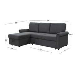 Clara Storage Sofa Bed Reversible Sectional - Abbyson Living -Furniture Specialty Store GUEST e32a348f 79eb 482d ab6c 4b86ed894898