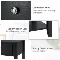 Costway Nightstand Beside Table Chest Sofa Table End Table Accent Table White -Furniture Specialty Store GUEST e38d9594 9504 4579 b6f0 9f6a7ade282e