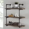 35" X 31.5" Three Tier Industrial Pipe Wall Shelf Natural - Danya B. -Furniture Specialty Store GUEST e41785a6 80b6 4a03 8edc 31612f8f3c90