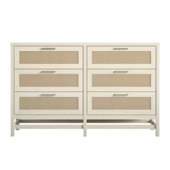 Latta 6 Drawer Dresser With Faux Rattan Ivory Oak - Room & Joy -Furniture Specialty Store GUEST e422b914 0273 4036 a25a 1c8d2cfa94ef
