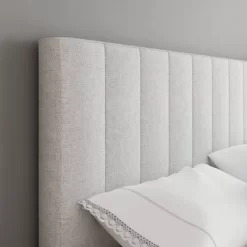 Malik Mid-Century Vertical Channel Linen Upholstered Platform Bed - Eco Dream -Furniture Specialty Store GUEST e42c9071 55f5 4d27 ac6d b58994bf70c5