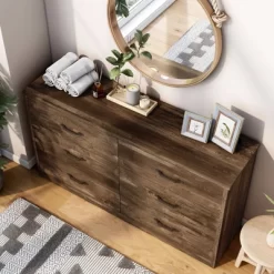 Culver Rustic 6 Drawer Dresser With Usb Ports Walnut - MiBasics -Furniture Specialty Store GUEST e4c64c05 dd63 401c 910b 0b36c425f723