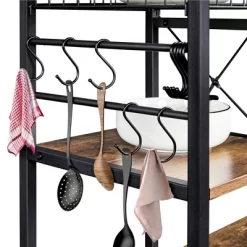 Yaheetech Kitchen Storage Rack With Basket/Hooks/Storage -Furniture Specialty Store GUEST e52094f8 2822 4d3b a236 85aaf4ae859b