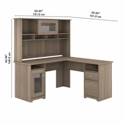 Cabot 60W L Shaped Computer Desk With Hutch - Bush Furniture 25 Cabot 60W L Shaped Computer Desk With Hutch - Bush Furniture -Furniture Specialty Store GUEST e52342af c4a0 4e3d 8afe 799c51a92f69