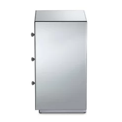 Talan 3 Drawers Mirrored Nightstand - Baxton Studio -Furniture Specialty Store GUEST e56b2bf0 3ddd 430b 9efb 2ef0f4af32dc