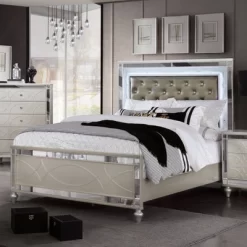 2pc La Mesa Bed And Chest Set Silver - HOMES: Inside + Out -Furniture Specialty Store GUEST e5ae3f3e dc54 4393 97c0 d507d8c65e38