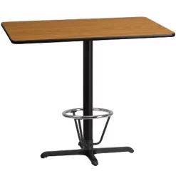 Emma And Oliver 30"x48" Rectangular Laminate Bar Table With 23.5"x29.5" Foot Ring Base 9 Emma And Oliver 30"x48" Rectangular Laminate Bar Table With 23.5"x29.5" Foot Ring Base -Furniture Specialty Store GUEST e60c3396 69ee 49fa 92ae cd4e075ae5a6