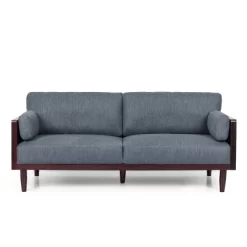 Sofia Mid-Century Modern Upholstered 3 Seater Sofa - Christopher Knight Home -Furniture Specialty Store GUEST e651cc93 36b5 44e1 b5a4 708b166682a1
