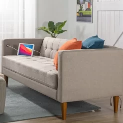 73" Pascal Sofa With USB Oatmeal - Zinus -Furniture Specialty Store GUEST e67726bd ed1d 46cc b8a0 88555965ac04