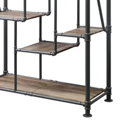 75" Brantley Bookshelf Antique Oak/Sandy Gray - Acme Furniture -Furniture Specialty Store GUEST e73f916e a41d 4149 8e20 ac1a1c755a7e