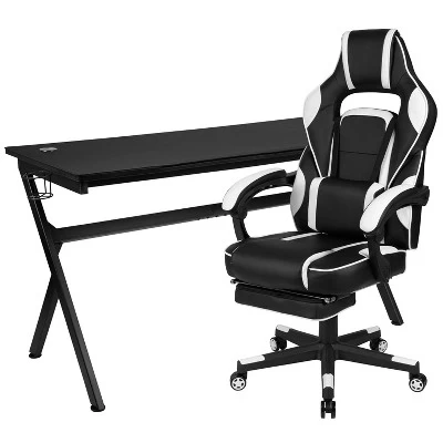 Flash Furniture Gaming Desk With Cup Holder/Headphone Hook/Removable Mousepad Top & Reclining Back/Arms Gaming Chair With Footrest 17 Flash Furniture Gaming Desk With Cup Holder/Headphone Hook/Removable Mousepad Top & Reclining Back/Arms Gaming Chair With Footrest - Image 15