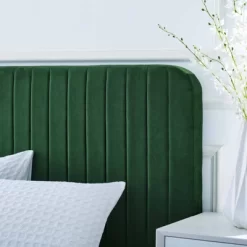 Twin Celine Channel Tufted Performance Velvet Platform Bed Emerald - Modway -Furniture Specialty Store GUEST e844ac53 b5f9 4c83 bac1 f635fde387d6