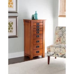 Delia Jewelry Armoire Brown - Powell Company -Furniture Specialty Store GUEST e863c6dc 98a4 4ad3 80cb 773ca351a397