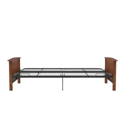 Full Brixen Wood Arm Metal Futon Frame With 6" Mattress - Room & Joy -Furniture Specialty Store GUEST e8a576ba 46f2 426b 98fe 8a11c4acdb72