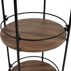 Sunnydaze Decor Sunnydaze Round Metal 3-Tier Bar Cart - Indoor Furniture With Wheels - Brown - 34.5” H 17 Sunnydaze Decor Sunnydaze Round Metal 3-Tier Bar Cart - Indoor Furniture With Wheels - Brown - 34.5” H -Furniture Specialty Store GUEST e9b4da93 6ec1 4400 a1fa b7dd6f3f784f