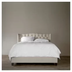 King Norwich Linen Modern Platform Bed Light Beige - Baxton Studio -Furniture Specialty Store GUEST ea7cefe5 5fa0 4301 8475 144a725a4175