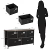 Costway 5-Drawer Dresser Storage Organizer Chest Fabric Drawer W/Labels Black -Furniture Specialty Store GUEST eab1a50b b353 46fe 8acc 9893d9bafa4d