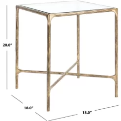 Jessa Forged Metal Square End Table - Brass - Safavieh -Furniture Specialty Store GUEST eb3dd10c 0fcb 4d87 9141 33fa67115c57