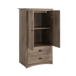 Salt Spring 2 Door Armoire Drifted Gray - Prepac -Furniture Specialty Store GUEST eb789d1b 1bbf 47fc a9c2 078214147fd2