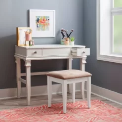 Adler Vanity Set White - Linon -Furniture Specialty Store GUEST ec4d63e3 ede1 4521 92c0 bad741e30b80