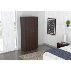 2 Door Wardrobe/Armoire Espresso - Inval -Furniture Specialty Store GUEST ec8bf656 4643 446b 8851 dbda68b683d3