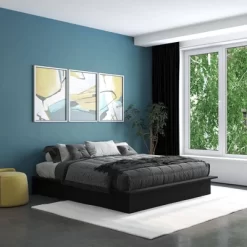 King Milania Faux Leather Upholstered Platform Bed - Room & Joy -Furniture Specialty Store GUEST ec9a00fd 3efa 4ba0 9a0e 497c47fa00f1