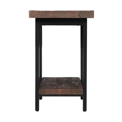 Pomona Solid Wood And Metal End Table With Shelf - Alaterre Furniture 8 Pomona Solid Wood And Metal End Table With Shelf - Alaterre Furniture - Image 6