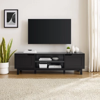 Modern Transitional 2 Door Storage TV Stand For TVs Up To 65" - Saracina Home 5 Modern Transitional 2 Door Storage TV Stand For TVs Up To 65" - Saracina Home - Image 3
