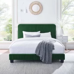 Twin Celine Channel Tufted Performance Velvet Platform Bed Emerald - Modway -Furniture Specialty Store GUEST ed817816 c15d 4775 a2d8 d62dd6ccd5d6
