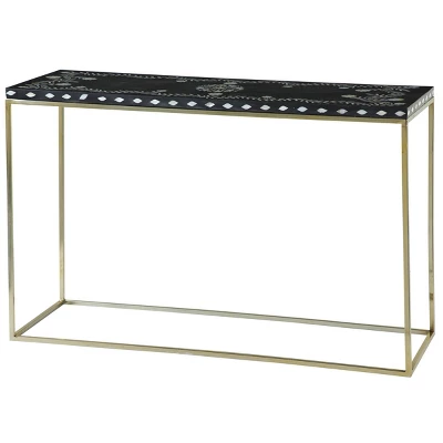 Eclectic Wood Console Table Gold - Olivia & May 8 Eclectic Wood Console Table Gold - Olivia & May - Image 6