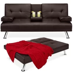 Best Choice Products Modern Faux Leather Convertible Futon Sofa W/ Removable Armrests, Metal Legs, 2 Cupholders 20 Best Choice Products Modern Faux Leather Convertible Futon Sofa W/ Removable Armrests, Metal Legs, 2 Cupholders -Furniture Specialty Store GUEST eed344f3 e8bc 4d3f aa7e c69bb70b43c9