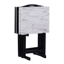 Faux Marble Tray Table Set - Linon -Furniture Specialty Store GUEST eed6cb9b d5d5 494a b3a7 c4ce298c34c7