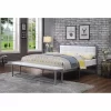Queen Prunda Padded Headboard Platform Bed With Bench White/Silver - MiBasics -Furniture Specialty Store GUEST ef5c7051 333e 4c2b 9fad d76eca1f632b