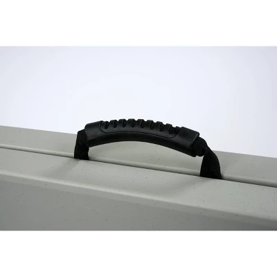 3pc Folding Table And Bench Set Light Gray - OSP Home Furnishings 5 3pc Folding Table And Bench Set Light Gray - OSP Home Furnishings - Image 3