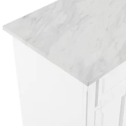 Avery Kitchen Island/Cart Distressed White/White Marble - Crosley -Furniture Specialty Store GUEST f01aa802 bf48 4e9c 994d 6cf962617bbc