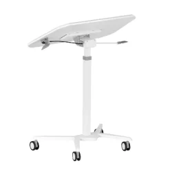 Sit To Stand Mobile Laptop Computer Stand With Height Adjustable White - Techni Mobili -Furniture Specialty Store GUEST f0305ba3 aae1 478b a39e 6d4ad676521e