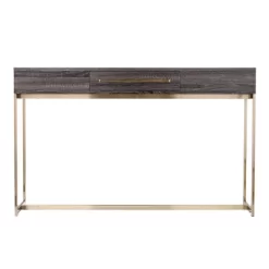 Frondi Long Console Table Black Oak/Antique Brass - Aiden Lane -Furniture Specialty Store GUEST f035970c c83c 4b94 a80e f04802d40e6f