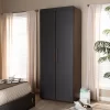 7 Shelf Wardrobe Rikke Two-Tone Wood Storage Cabinet Brown - Baxton Studio -Furniture Specialty Store GUEST f0555f9a 26a6 41e9 9068 3a47cefc7a72
