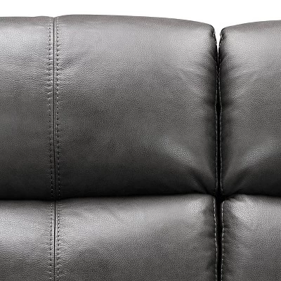 Gillian Leather Power Recliner Sofa Loveseat With Power Headrests Gray - Abbyson Living 5 Gillian Leather Power Recliner Sofa Loveseat With Power Headrests Gray - Abbyson Living - Image 3