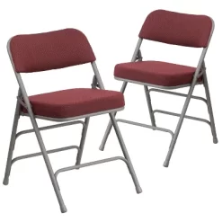 Flash Furniture 2 Pack HERCULES Series Premium Curved Triple Braced & Hinged Fabric Upholstered Metal Folding Chair -Furniture Specialty Store GUEST f13d9e06 cfdd 4a85 8452 5936b550417f