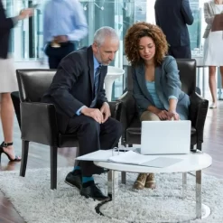 Costway Set Of 2 PU Leather Guest Chairs Reception Side Arm Chairs Upholstered Wood Leg -Furniture Specialty Store GUEST f1636f8d 1d6f 4b2d b478 a53fbce5c93c