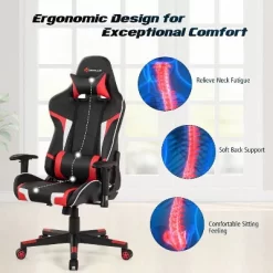 Costway Gaming Desk & Chair Set Z-Shaped Racing Style Desk With Massage Swivel Gaming Chair -Furniture Specialty Store GUEST f21af6ce 0990 4de5 81e0 9819c036bc60