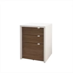 3pc Liber T Home Office Set White/Walnut - Nexera -Furniture Specialty Store GUEST f246cd8c 18fd 4e9a b249 c1095b44bff9